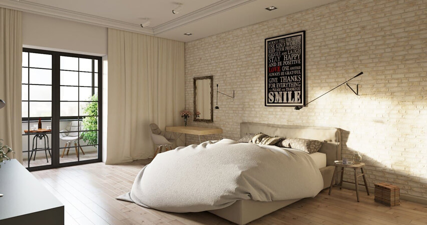 дизайн интерьера спальни в минимализме