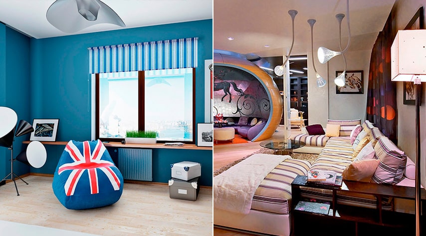 стиль интерьера попарт