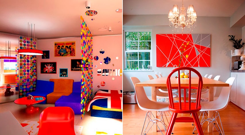 стиль интерьера попарт